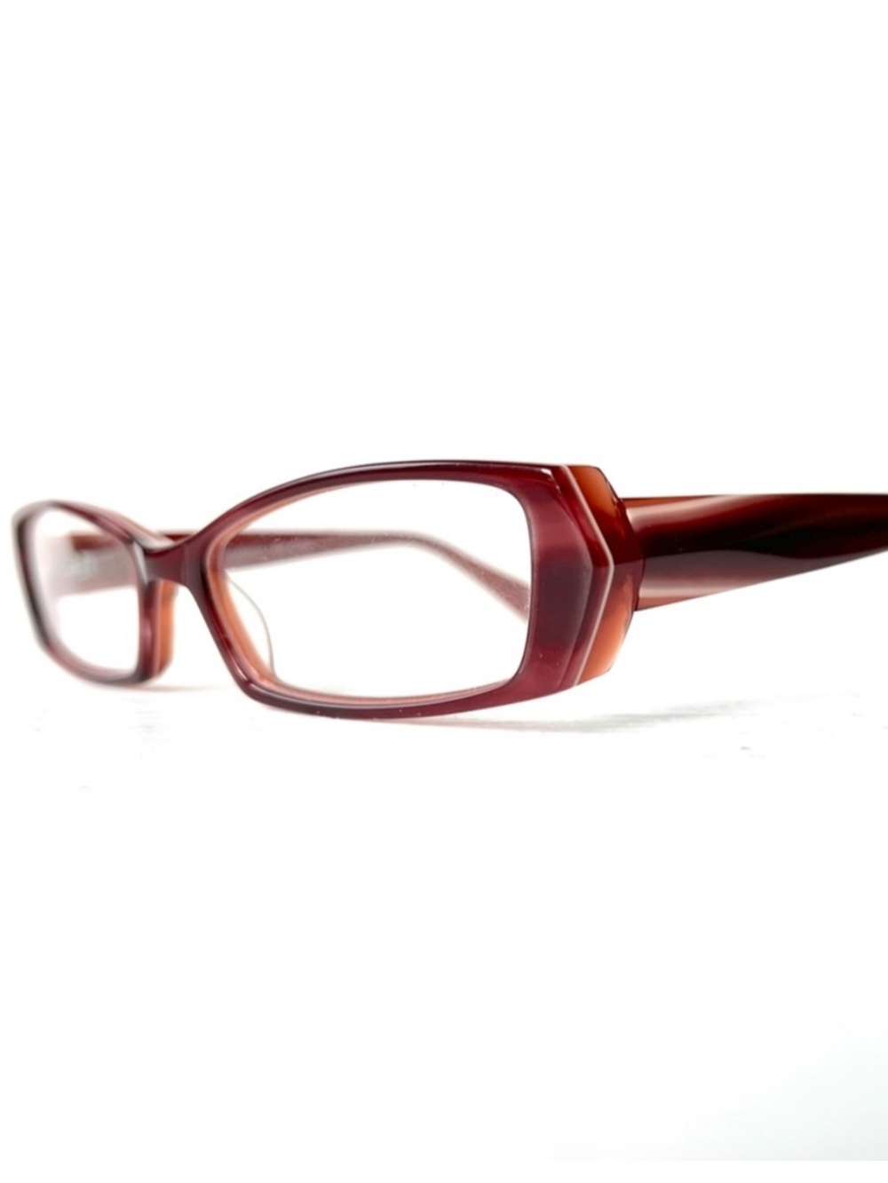 Skinny Acetate Morgenthal Frederics Eyeglasses Vintage Rectangular Cherry Cola